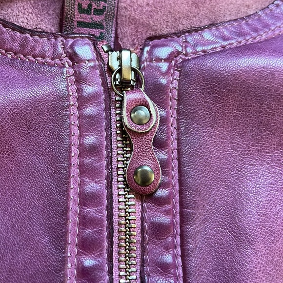 GMS-75 Purple Leather Zip Up Jacket - Picture 3 of 11